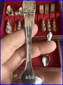Vintage 1847 Roger's Bros Heritage Silver plate Flatware Set 77 Pieces