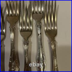 Vintage 1847 Roger's Silver plate Grape Pattern Lot 42 Pieces Fork Spoon Knives Vintage 1847 Roger's Silver plate Grape Pattern Lot 42 Pieces Fork Spoon Knives
