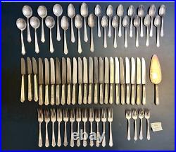 Vintage 1847 Rogers Bros. Ancestral Silverplate 64 Piece Flatware Lot