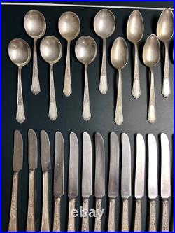 Vintage 1847 Rogers Bros. Ancestral Silverplate 64 Piece Flatware Lot