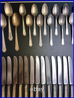 Vintage 1847 Rogers Bros. Ancestral Silverplate 64 Piece Flatware Lot