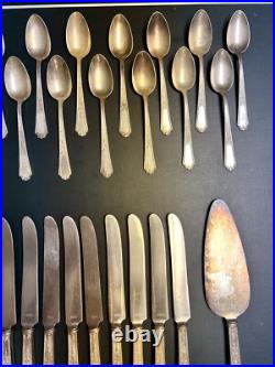 Vintage 1847 Rogers Bros. Ancestral Silverplate 64 Piece Flatware Lot