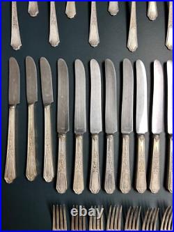 Vintage 1847 Rogers Bros. Ancestral Silverplate 64 Piece Flatware Lot