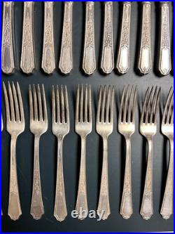 Vintage 1847 Rogers Bros. Ancestral Silverplate 64 Piece Flatware Lot