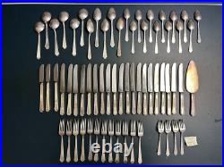 Vintage 1847 Rogers Bros. Ancestral Silverplate 64 Piece Flatware Lot