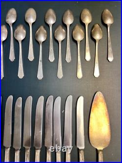 Vintage 1847 Rogers Bros. Ancestral Silverplate 64 Piece Flatware Lot