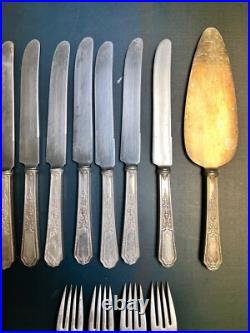 Vintage 1847 Rogers Bros. Ancestral Silverplate 64 Piece Flatware Lot