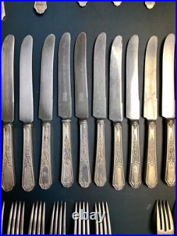Vintage 1847 Rogers Bros. Ancestral Silverplate 64 Piece Flatware Lot