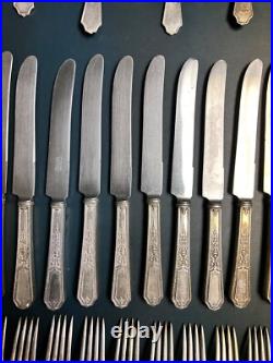 Vintage 1847 Rogers Bros. Ancestral Silverplate 64 Piece Flatware Lot