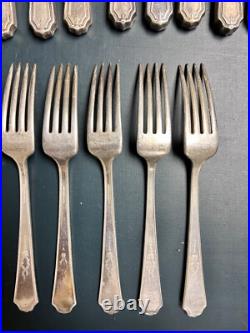 Vintage 1847 Rogers Bros. Ancestral Silverplate 64 Piece Flatware Lot