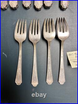 Vintage 1847 Rogers Bros. Ancestral Silverplate 64 Piece Flatware Lot