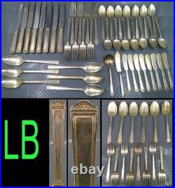 Vintage 1847 Rogers Bros Anniversary Pattern Silverplate Flatware 60 Pc C-1923 Vintage 1847 Rogers Bros Anniversary Pattern Silverplate Flatware 60 Pc C-1923