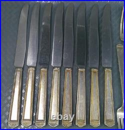 Vintage 1847 Rogers Bros Anniversary Pattern Silverplate Flatware 60 Pc C-1923