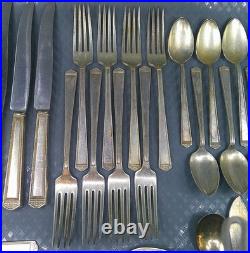 Vintage 1847 Rogers Bros Anniversary Pattern Silverplate Flatware 60 Pc C-1923 Vintage 1847 Rogers Bros Anniversary Pattern Silverplate Flatware 60 Pc C-1923
