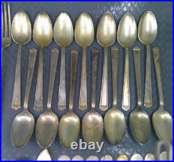 Vintage 1847 Rogers Bros Anniversary Pattern Silverplate Flatware 60 Pc C-1923