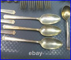 Vintage 1847 Rogers Bros Anniversary Pattern Silverplate Flatware 60 Pc C-1923