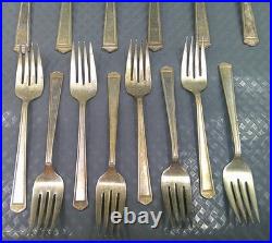 Vintage 1847 Rogers Bros Anniversary Pattern Silverplate Flatware 60 Pc C-1923