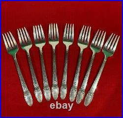 Vintage 1847 Rogers Bros First Love 60pc Silverware Set, Service for 8