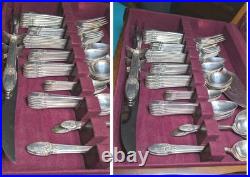 Vintage 1847 Rogers Bros First Love 72-Piece Silverplate Flatware Set Vintage 1847 Rogers Bros First Love 72-Piece Silverplate Flatware Set