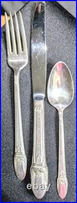Vintage 1847 Rogers Bros First Love 72-Piece Silverplate Flatware Set Vintage 1847 Rogers Bros First Love 72-Piece Silverplate Flatware Set