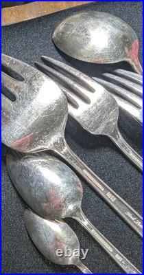 Vintage 1847 Rogers Bros First Love 72-Piece Silverplate Flatware Set