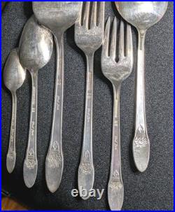 Vintage 1847 Rogers Bros First Love 72-Piece Silverplate Flatware Set