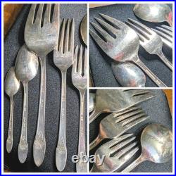 Vintage 1847 Rogers Bros First Love 72-Piece Silverplate Flatware Set
