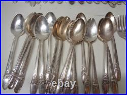 Vintage 1847 Rogers Bros. First Love Intl. Silverplate 75 Pieces Flatware