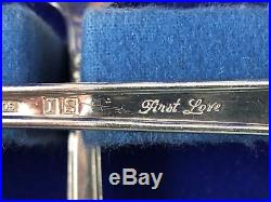 Vintage 1847 Rogers Bros First Love Silverware Set With Chest 79 Pieses Total