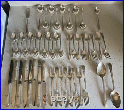 Vintage 1847 Rogers Bros IS Adoration Silver Plate Set 48pc