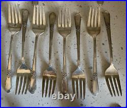 Vintage 1847 Rogers Bros IS Adoration Silver Plate Set 48pc