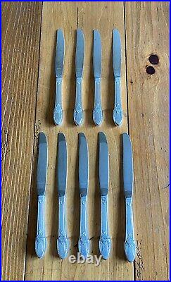 Vintage 1847 Rogers Bros IS First Love Silverware Set & Wood Case 48 pieces