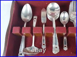 Vintage 1847 Rogers Bros. IS Silverware Lot of 74 Eternally Yours Flatware withBox