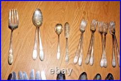 Vintage 1847 Rogers Bros. I S Silverplate Flatware Set Of 69pc