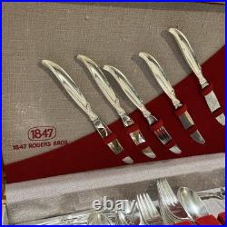 Vintage 1847 Rogers Bros International Silver Plate Flair 74 Pieces Flatware