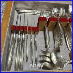 Vintage 1847 Rogers Bros International Silver Plate Flair 74 Pieces Flatware