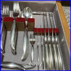 Vintage 1847 Rogers Bros International Silver Plate Flair 74 Pieces Flatware