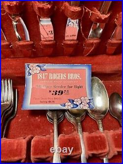 Vintage 1847 Rogers Bros International Silver Plated Flatware Lot of 53 Wm. A