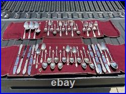Vintage 1847 Rogers Bros Is Silver Plate Silverware First Love Set 52 Piece