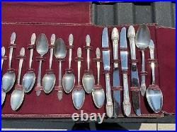 Vintage 1847 Rogers Bros Is Silver Plate Silverware First Love Set 52 Piece