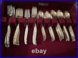 Vintage 1847 Rogers Bros Leilani Silver-plated Silverware 87 Pieces Set for 12