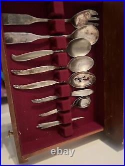 Vintage 1847 Rogers Bros Leilani Silver-plated Silverware 87 Pieces Set for 12