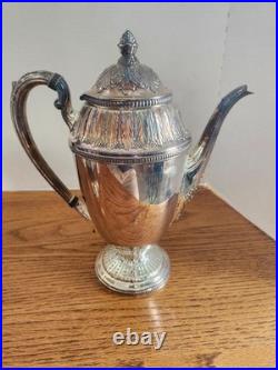 Vintage 1847 Rogers Bros Marquise Silver Plated Coffee/Tea, Water, creamer sugar
