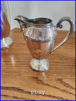 Vintage 1847 Rogers Bros Marquise Silver Plated Coffee/Tea, Water, creamer sugar