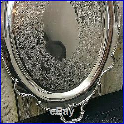 Vintage 1847 Rogers Bros Reflection 9282 Large I. S. Silver Plated 26'' Platter
