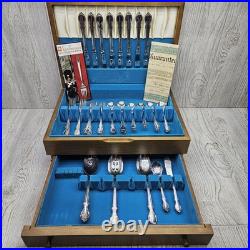 Vintage 1847 Rogers Bros Reflection Silverplate Flatware Set 53pc w Box Serving
