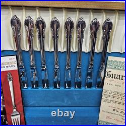 Vintage 1847 Rogers Bros Reflection Silverplate Flatware Set 53pc w Box Serving