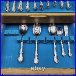 Vintage 1847 Rogers Bros Reflection Silverplate Flatware Set 53pc w Box Serving