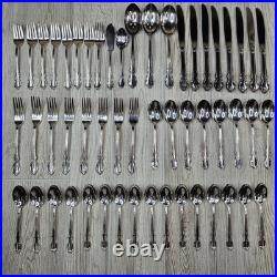 Vintage 1847 Rogers Bros Reflection Silverplate Flatware Set 53pc w Box Serving