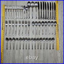 Vintage 1847 Rogers Bros Reflection Silverplate Flatware Set 53pc w Box Serving